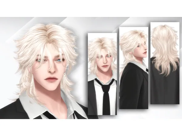 Alpha Shig Hair by Vivian Dang - The Sims 4 Custom Content