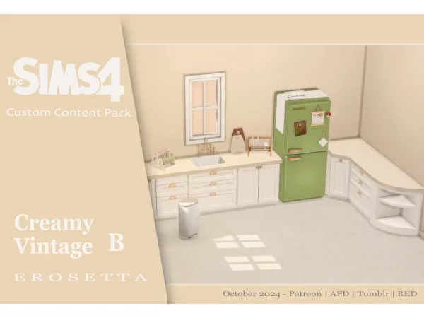 Maxis Match Creamy Vintage Set B sims by ERosetta - The Sims 4 Custom Content