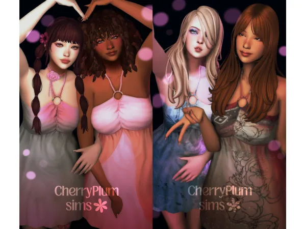 Maxis Match CherryPlumSims Nerida Dress - The Sims 4 Custom Content