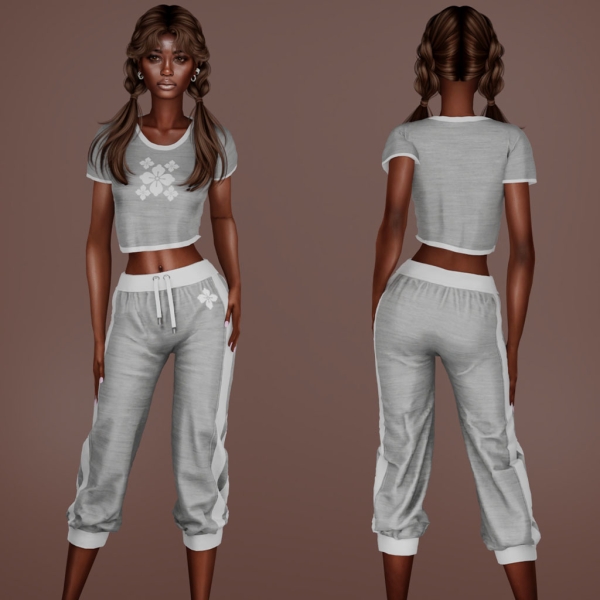 Alpha Mika workout set by belonka - The Sims 4 Custom Content