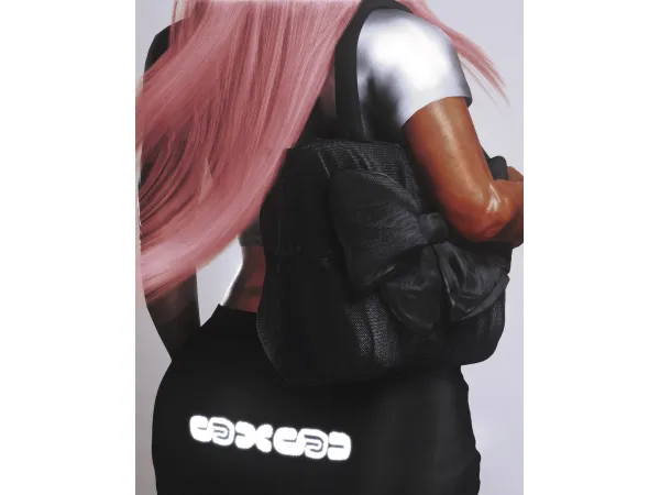 Mix Bow Puffer Tote Bag by CoCo Games - The Sims 4 Custom Content