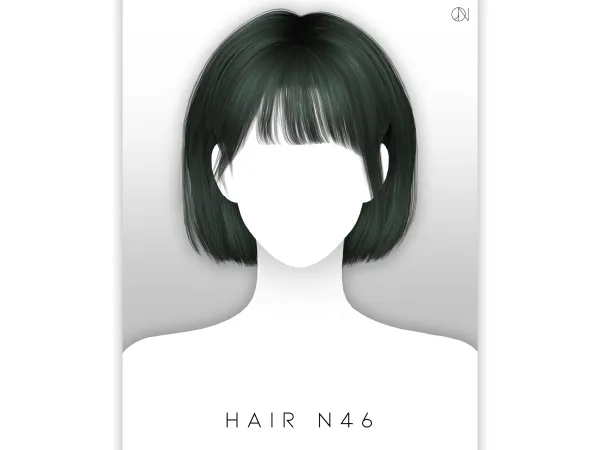 Alpha [JINO] HAIR N46 - The Sims 4 Custom Content