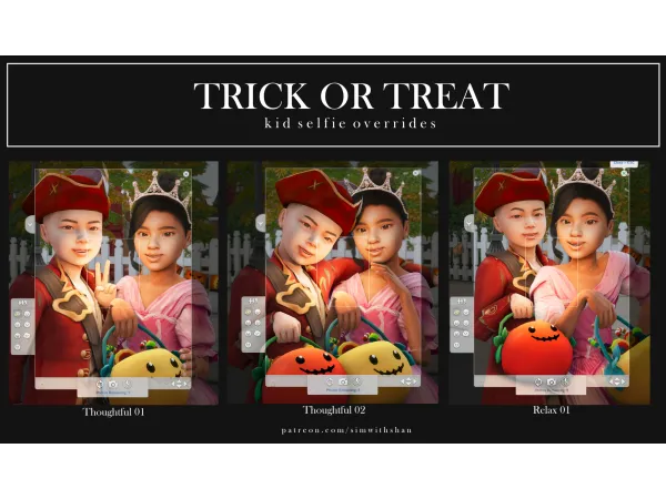 Mix Selfie Overrides Trick or Treat - The Sims 4 Custom Content