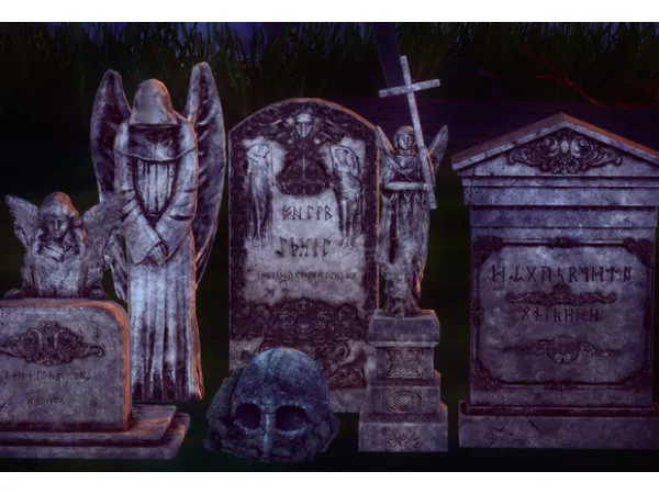 Alpha World Of Color 0 Halloween Decor by Jennifer Jennisims - The Sims 4 custom content