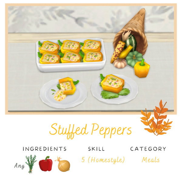 Maxis Match Stuffed Peppers by simsfinds - The Sims 4 Custom Content