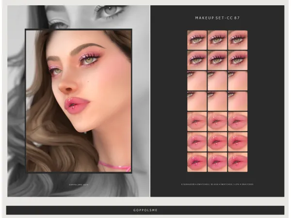 Alpha GPME GOLD MAKEUP SET CC87 - The Sims 4 Custom Content