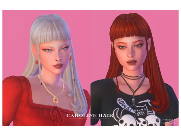 Maxis Match CAROLINE HAIR by MS Mary Sims - The Sims 4 Custom Content