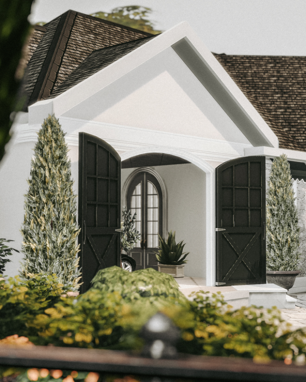 Alpha Equus Sims Round Top Barn Doors by simsfinds - The Sims 4 Custom Content