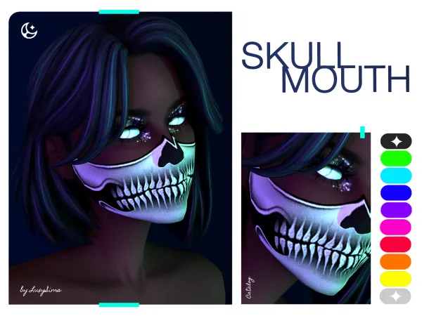 Alpha Skull Mouth - The Sims 4 Custom Content