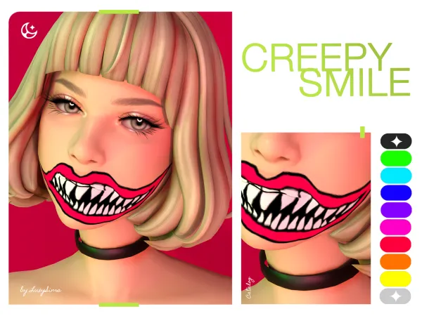Alpha Creepy Smile - The Sims 4 Custom Content