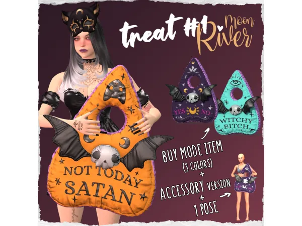 Alpha Ouija Plushie (Simblreen 2021 Treat 1) by MoonRiver - The Sims 4 Custom Content