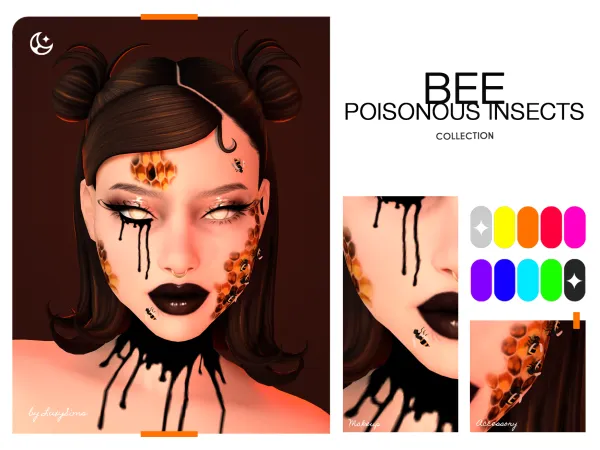Alpha Bee Poisonous Insects Collection - The Sims 4 Custom Content