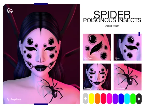 Alpha Spider Poisonous Insects Collection - The Sims 4 Custom Content