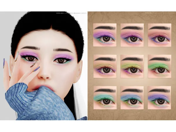 Mix Eyeshadow 48 HQ by CarollDesign - The Sims 4 Custom Content