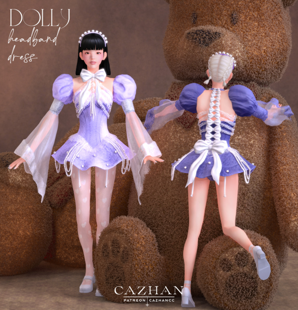 Alpha [DOLLY] clothing accessory by simsfinds - The Sims 4 Custom Content