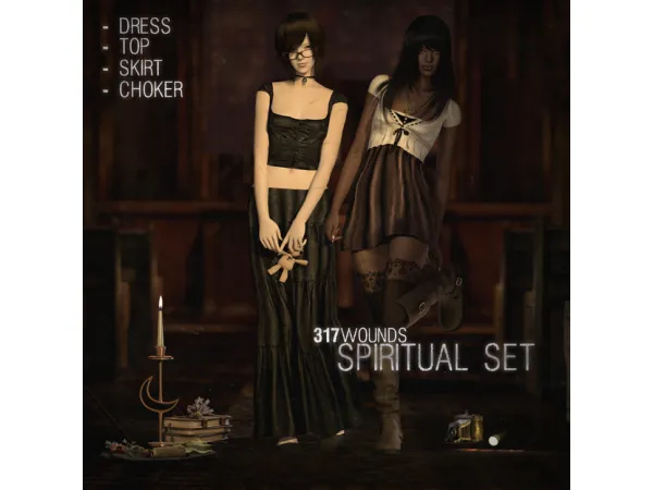 Alpha Spiritual set by 317wounds - The Sims 4 Custom Content