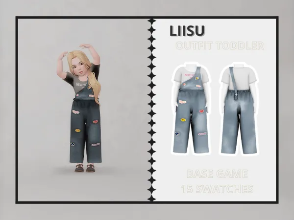 Alpha Liisu Outfit Toddler - The Sims 4 Custom Content