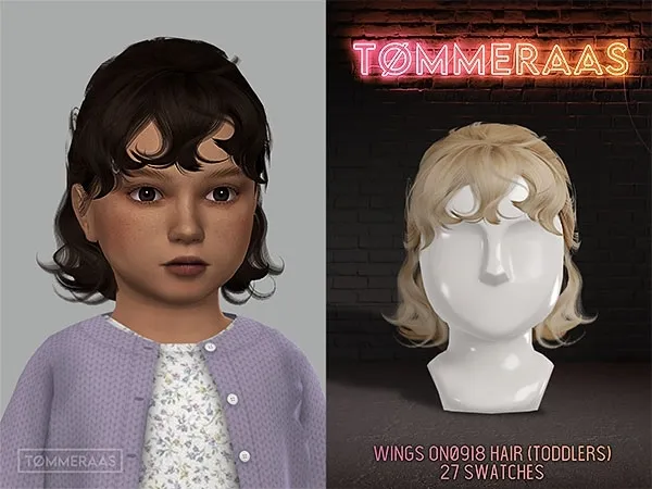 Alpha TØMMERAAS WINGS ON0918 Hair Conversion for Toddlers (67) - The Sims 4 Custom Content