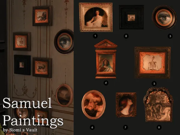 Alpha Samuel Paintings by simssiomisvault - The Sims 4 Custom Content