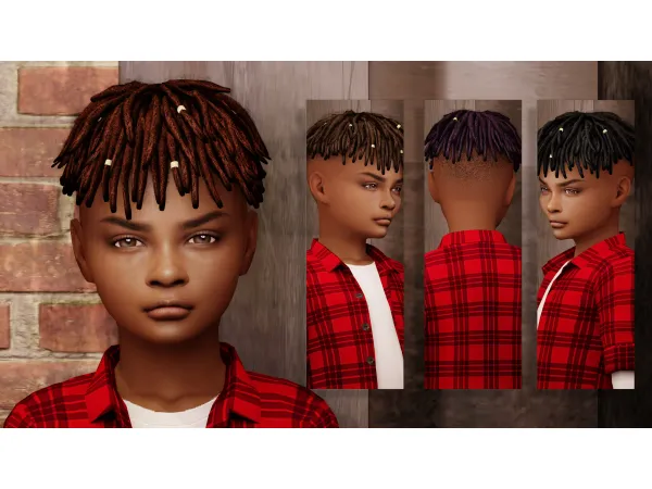 Alpha Aaron Hairstyle Child - The Sims 4 Custom Content