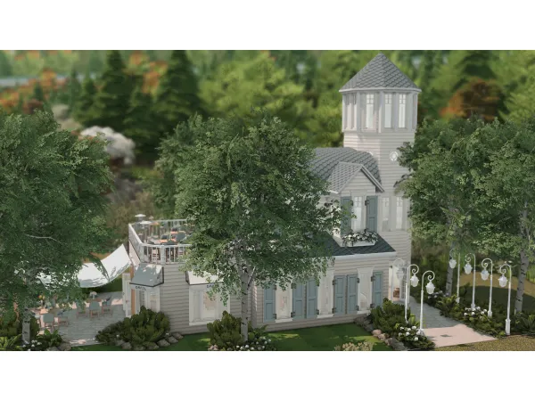 Mix The Lighthouse Restaurant Lot by vixonspixels - The Sims 4 Custom Content
