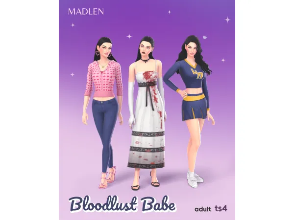 Maxis Match Bloodlust Babe Set by Madlen - The Sims 4 Custom Content