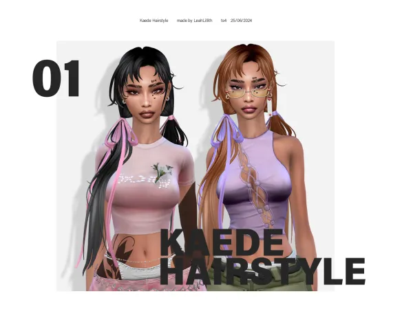 Maxis Match Keade Hairstyle Bows by LeahLillith - The Sims 4 Custom Content