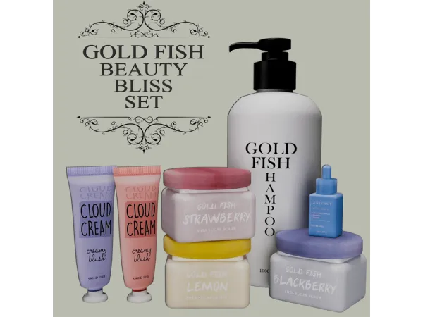 Mix GolsFish Beauty Bliss Set - The Sims 4 Custom Content