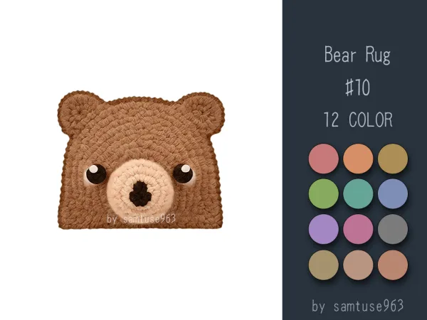 Alpha Bear Dance Rug 10 Samtuse963 by samtuse963 - The Sims 4 Custom Content