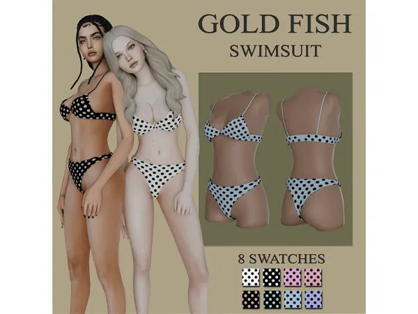 Mix GoldFish swimsuit 001 - The Sims 4 Custom Content