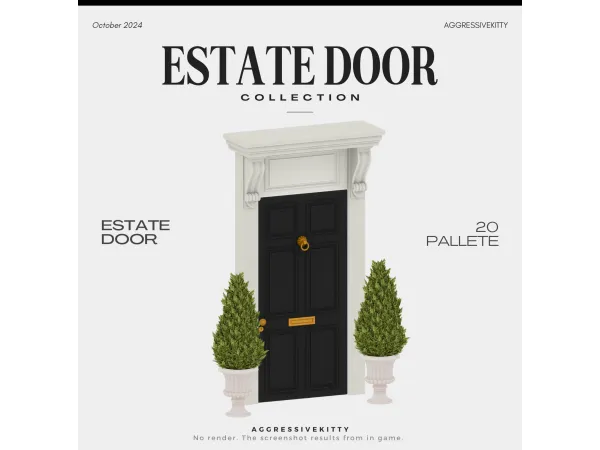 Mix AGGRESSIVEKITTY ESTATE DOOR COLLECTION - The Sims 4 Custom Content