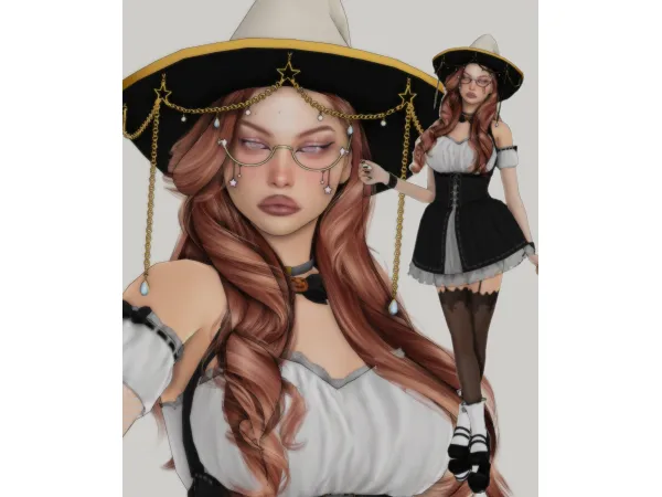 Mix Witch Allie Plummer by Deepmoon - The Sims 4 Custom Content