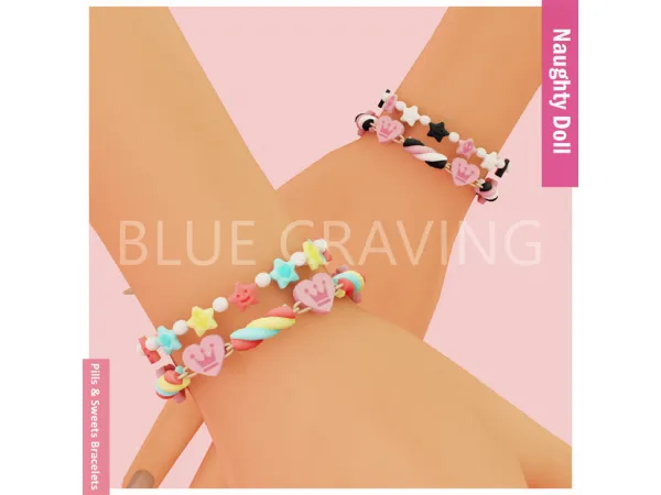 Mix Blue Craving Pills Bracelet - The Sims 4 Custom Content