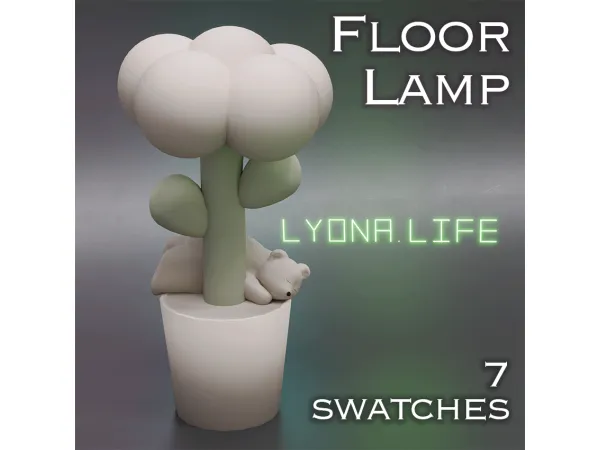 Maxis Match logo FloorLamp BlumeBear by lyonalife - The Sims 4 Custom Content