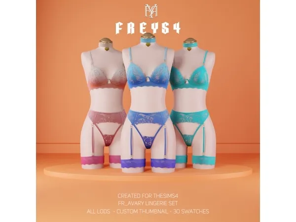 Alpha FR_Avary Lingerie Set - The Sims 4 Custom Content