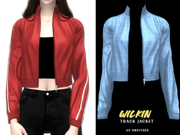 Alpha Wilkin Track Jacket - The Sims 4 Custom Content