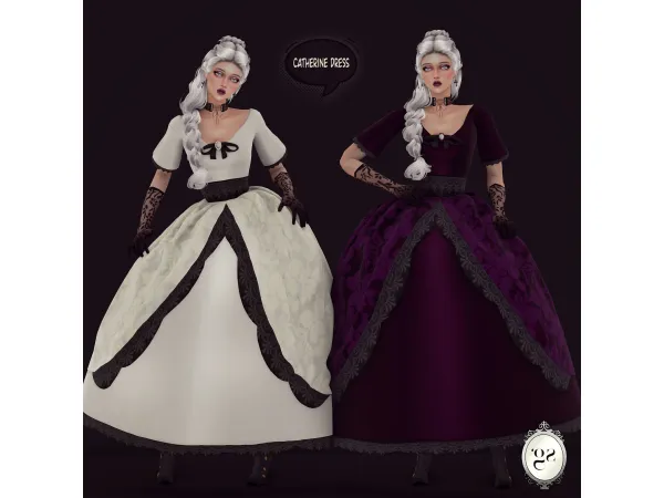 Maxis Match Catherine dress by Guemara - The Sims 4 Custom Content