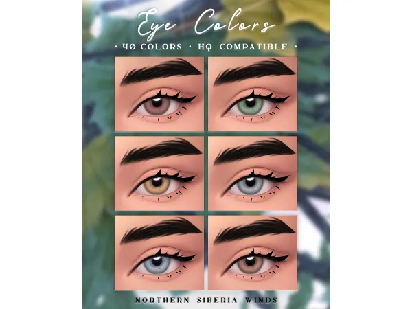 Non Default Eye Colors N1 and Eyes N27 By northern_siberia_winds