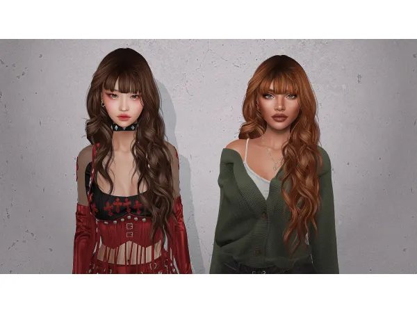 Alpha LALISA Hairstyle by Doux - The Sims 4 Custom Content