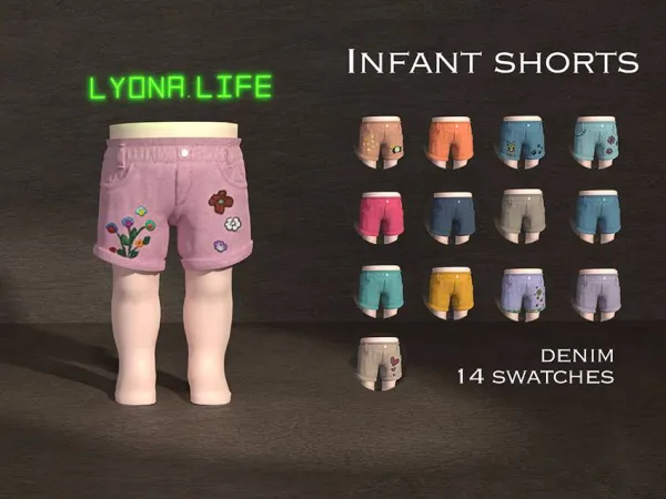 Maxis Match Infant Shorts by lyonalife - The Sims 4 Custom Content