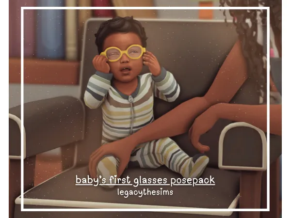 Mix baby's first glasses posepack by legacythesims - The Sims 4 Custom Content