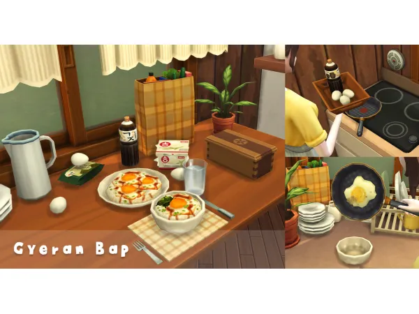 Maxis Match October 2024 Recipe_Gyeran Bap by Oni - The Sims 4 Custom Content