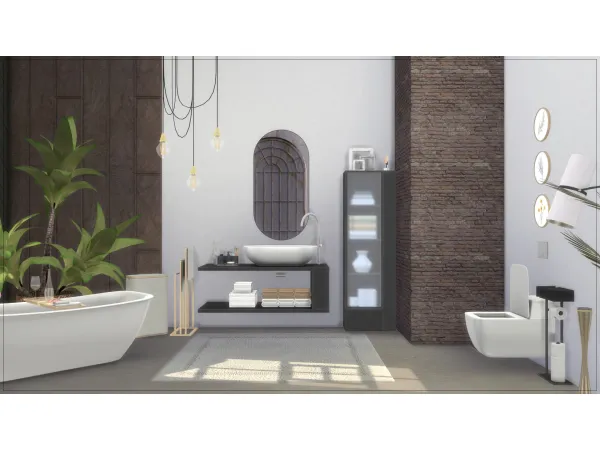 Mix Brookhaven Bathroom by ArtVitalex - The Sims 4 Custom Content