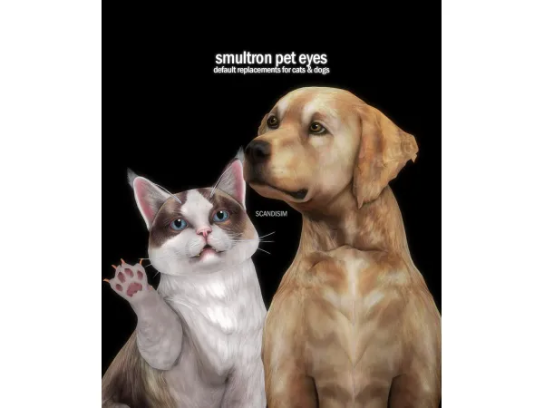 Alpha Smultron Pet Eyes by scandisim - The Sims 4 Custom Content