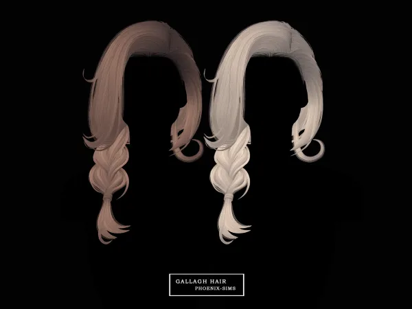 Alpha Gallagh Hair - The Sims 4 Custom Content