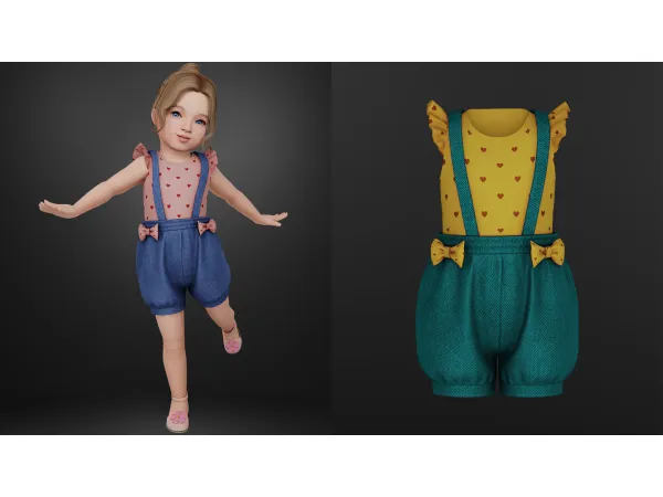 Alpha Gianna Outfit (Toddler) by Talarian - The Sims 4 Custom Content