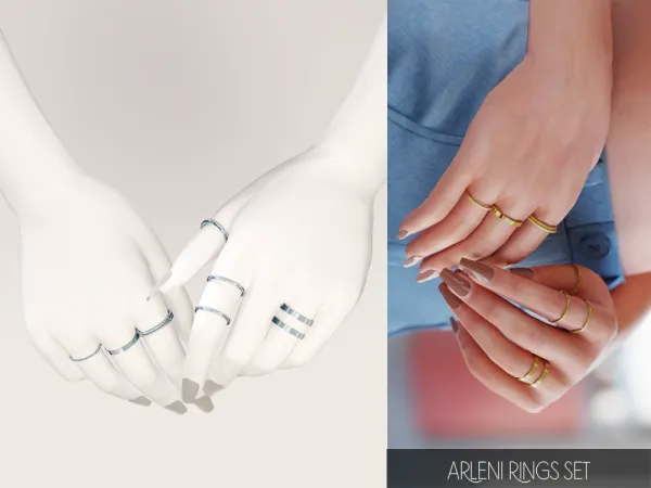 Mix Arleni rings set - The Sims 4 Custom Content
