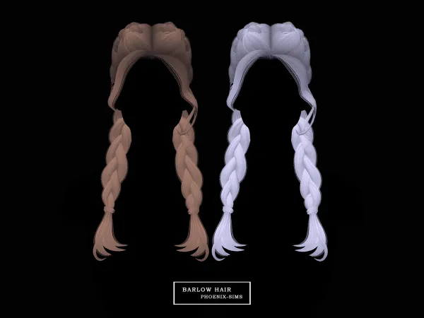 Alpha Barlow Hair - The Sims 4 Custom Content