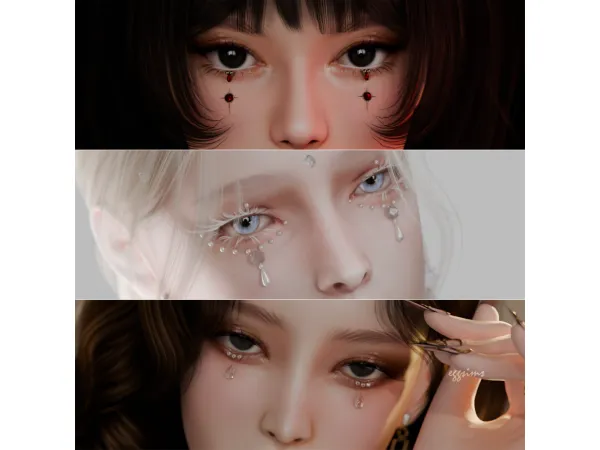 Alpha [ ] Face sticker collection - The Sims 4 Custom Content