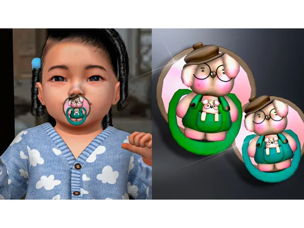 Mix Cute puppy pacifier for infant by Mydarling20 - The Sims 4 Custom Content